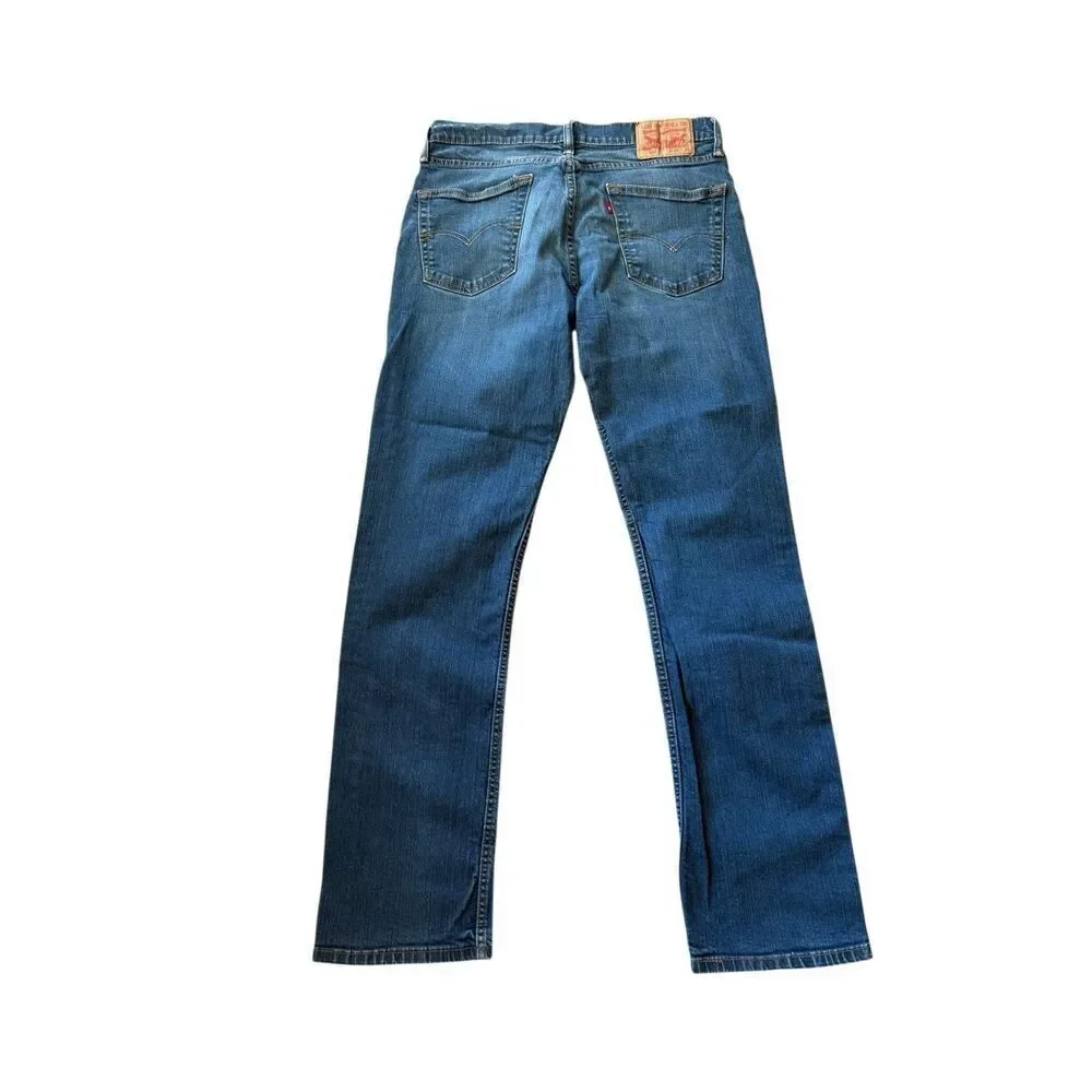 Levi's 514 Mens Medium Wash Blue Slim Straight Leg Denim Jeans Size 33x32